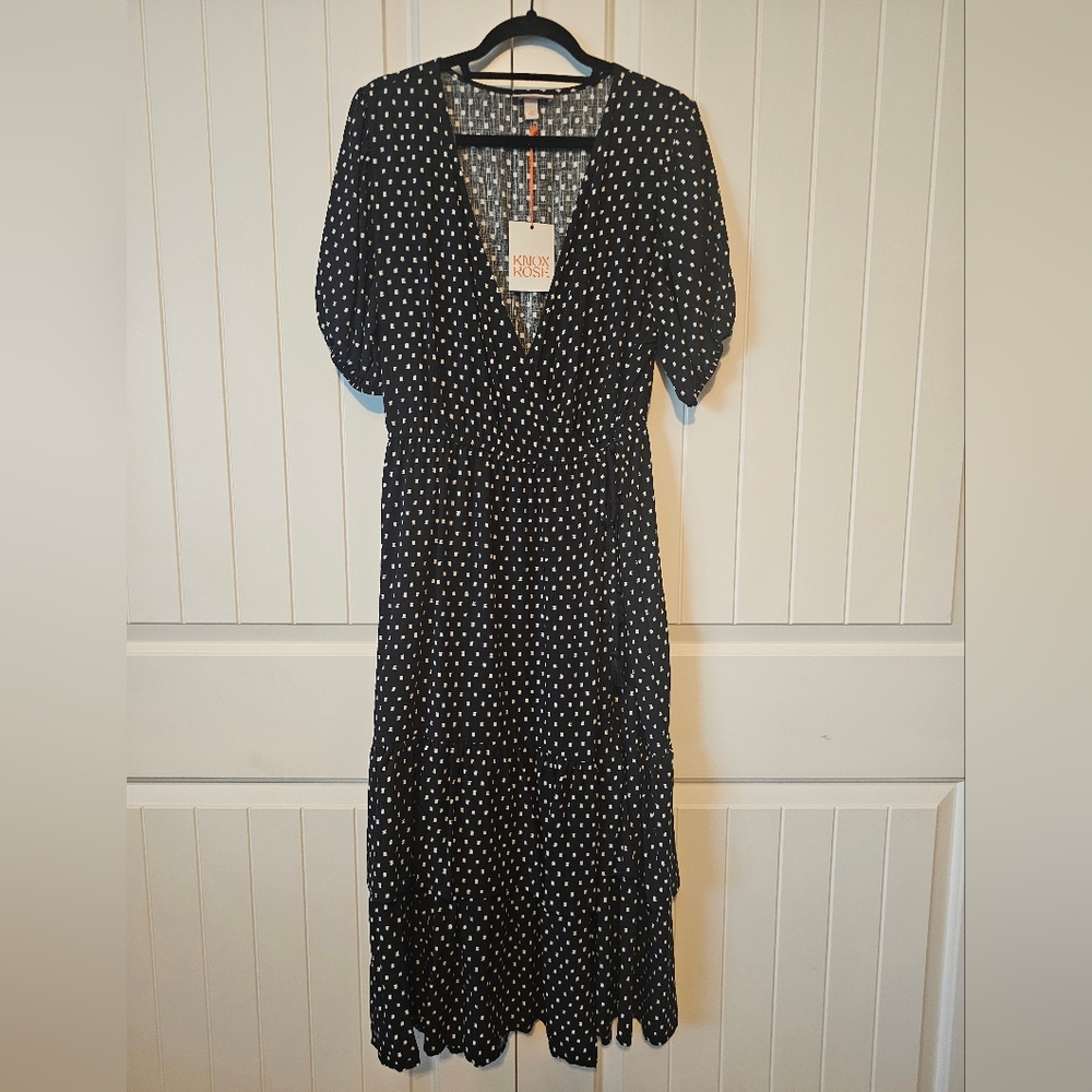 Stylish Polka Dot Black Dress